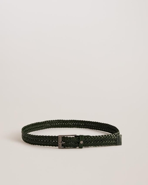 Ceinture Ted Baker Braided Leather Vert Homme | NLN-54726323